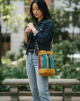 Wildwood Stripe Waxed Canvas Bucket Bag