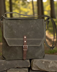 Hobe Satchel Waxed Canvas Bag - Large