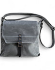 Hobe Satchel Waxed Canvas Bag - Large Gray