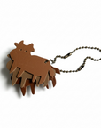 🐄 Leather Cow Bag Charm – Handcrafted from Recycled Leather Scraps