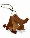 Leather Cowboy Boot Bag Charm – 3 Shades of Brown