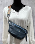 Hendry Sling Bag - Blue Leather