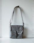 Hobe Satchel Waxed Canvas Bag - Large Gray