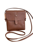 Pinecrest Mini Leather Satchel Crossbody Bag - Tan