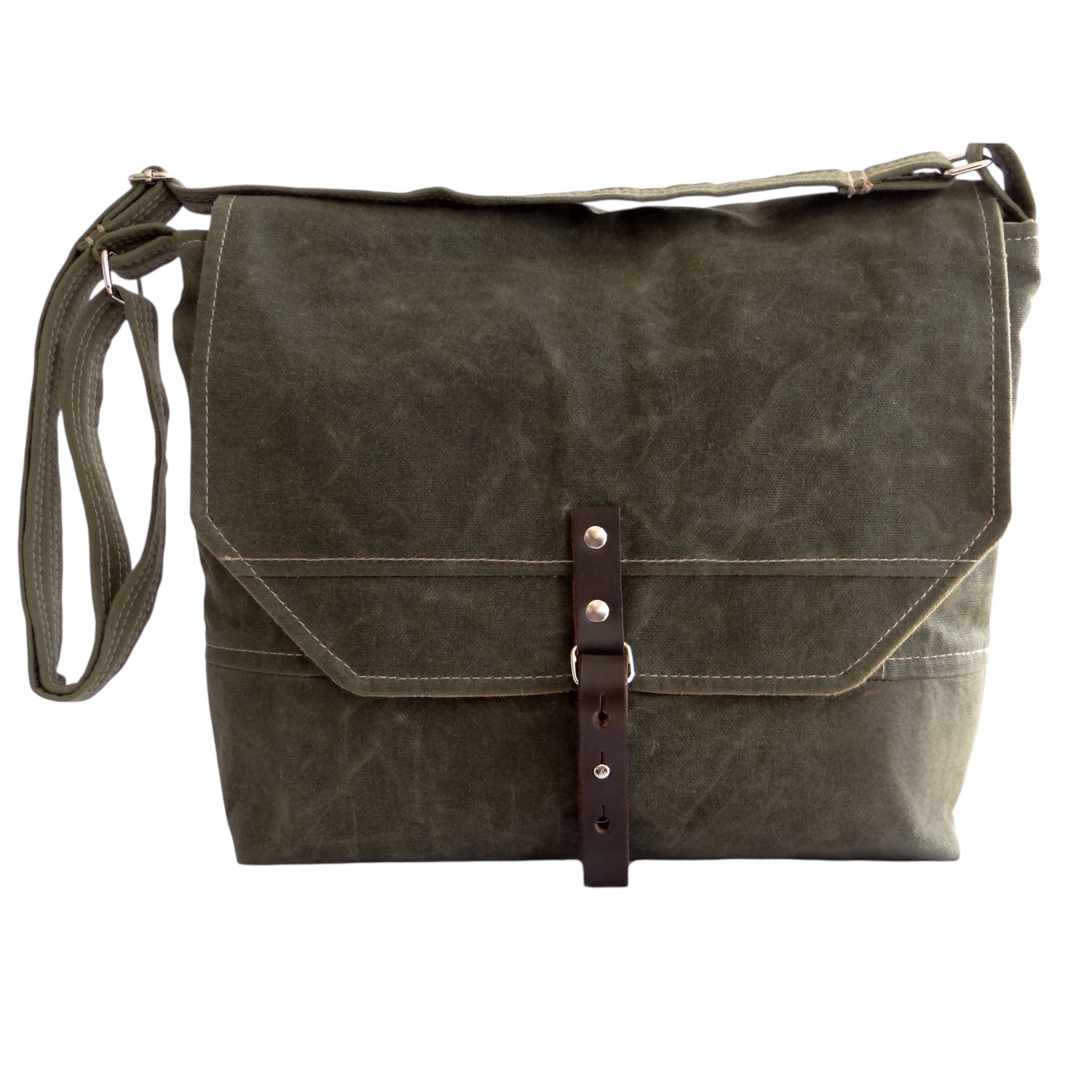 Waxed Canvas Messenger Bag | Handcrafted in the USA | 1820 Bag Co.