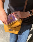 Stuart Zippered Waxed Canvas Fold-over Bag