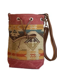Wildwood Waxed Canvas Bucket Bag - Navajo Southwest - 1820 Bag Co.