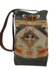 Wildwood Waxed Canvas Bucket Bag - Navajo Southwest - 1820 Bag Co.