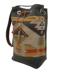 Wildwood Waxed Canvas Bucket Bag - Navajo Southwest - 1820 Bag Co.