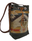 Wildwood Waxed Canvas Bucket Bag - Navajo Southwest - 1820 Bag Co.