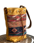 Wildwood Waxed Canvas Bucket Bag - Aztec - 1820 Bag Co.
