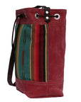 Wildwood Waxed Canvas Bucket Bag - Turquoise Strips - 1820 Bag Co.