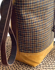 Wildwood Waxed Canvas Houndstooth Bucket Bag