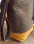 Wildwood Houndstooth Waxed Canvas Bucket Bag