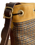 Wildwood Waxed Canvas Houndstooth Bucket Bag