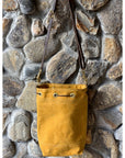 Wildwood Houndstooth Waxed Canvas Bucket Bag