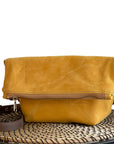 Stuart Zippered Waxed Canvas Fold-over Bag - 1820 Bag Co.