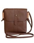 Pinecrest Mini Leather Satchel Crossbody Bag - Tan - 1820 Bag Co.