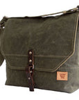 Sanford Waxed Canvas Messenger Bag, Laptop Bag - 1820 Bag Co.