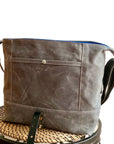 Englewood Waxed Canvas Mens Field Bag - Gray Messenger Bag - 1820 Bag Co.