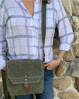 Hobe Satchel Waxed Canvas Bag - Large