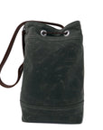 Wildwood Waxed Canvas Bucket Bag - Turquoise Strips - 1820 Bag Co.