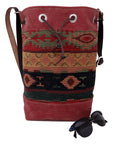 Wildwood Waxed Canvas Bucket Bag - Aztec - 1820 Bag Co.