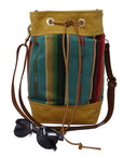 Wildwood Waxed Canvas Bucket Bag - Yellow and Turquoise - 1820 Bag Co.