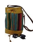 Wildwood Waxed Canvas Bucket Bag - Yellow and Turquoise - 1820 Bag Co.