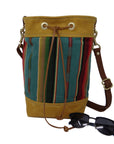 Wildwood Waxed Canvas Bucket Bag - Yellow and Turquoise - 1820 Bag Co.