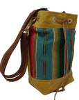Wildwood Waxed Canvas Bucket Bag - Yellow and Turquoise - 1820 Bag Co.