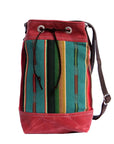 Wildwood Waxed Canvas Bucket Bag - Turquoise Strips - 1820 Bag Co.