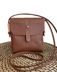 Pinecrest Mini Leather Satchel Crossbody Bag - Tan - 1820 Bag Co.