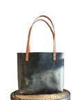 Sarasota Leather Tote - Rustic Sage Green - 1820 Bag Co.