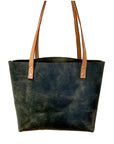 Sarasota Leather Tote - Rustic Sage Green - 1820 Bag Co.