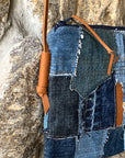 Juno Repurposed Denim & Leather Zippered Crossbody - 1820 Bag Co.