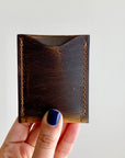 Bunnell Leather Slim Sleeve Wallet in Brown Leather, Mens Wallet, Leather Wallet - 1820 Bag Co.