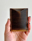 Bunnell Leather Slim Sleeve Wallet in Brown Leather, Mens Wallet, Leather Wallet - 1820 Bag Co.