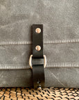 Englewood Waxed Canvas Mens Field Bag - Gray Messenger Bag - 1820 Bag Co.