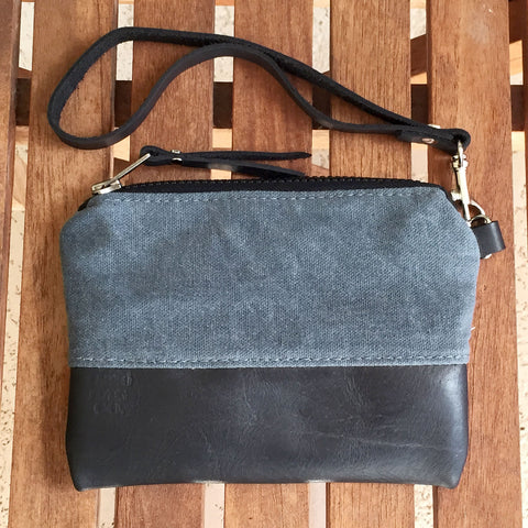 Behind the Scenes -  Anatomy of a Small Waxed Canvas & Leather Zip Pouch