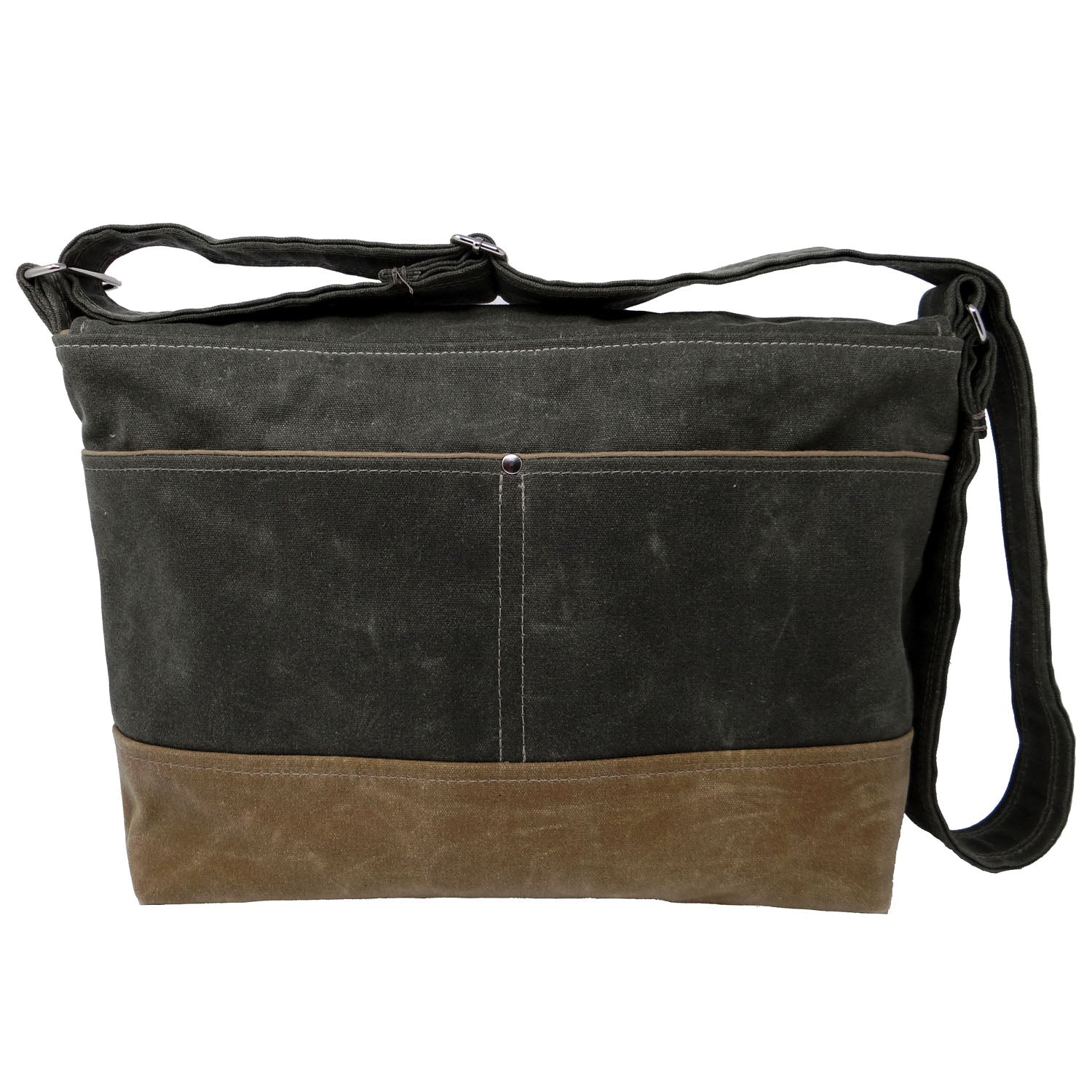 Sanford Waxed Canvas Messenger Bag | Handmade Laptop &amp; Crossbody Bag