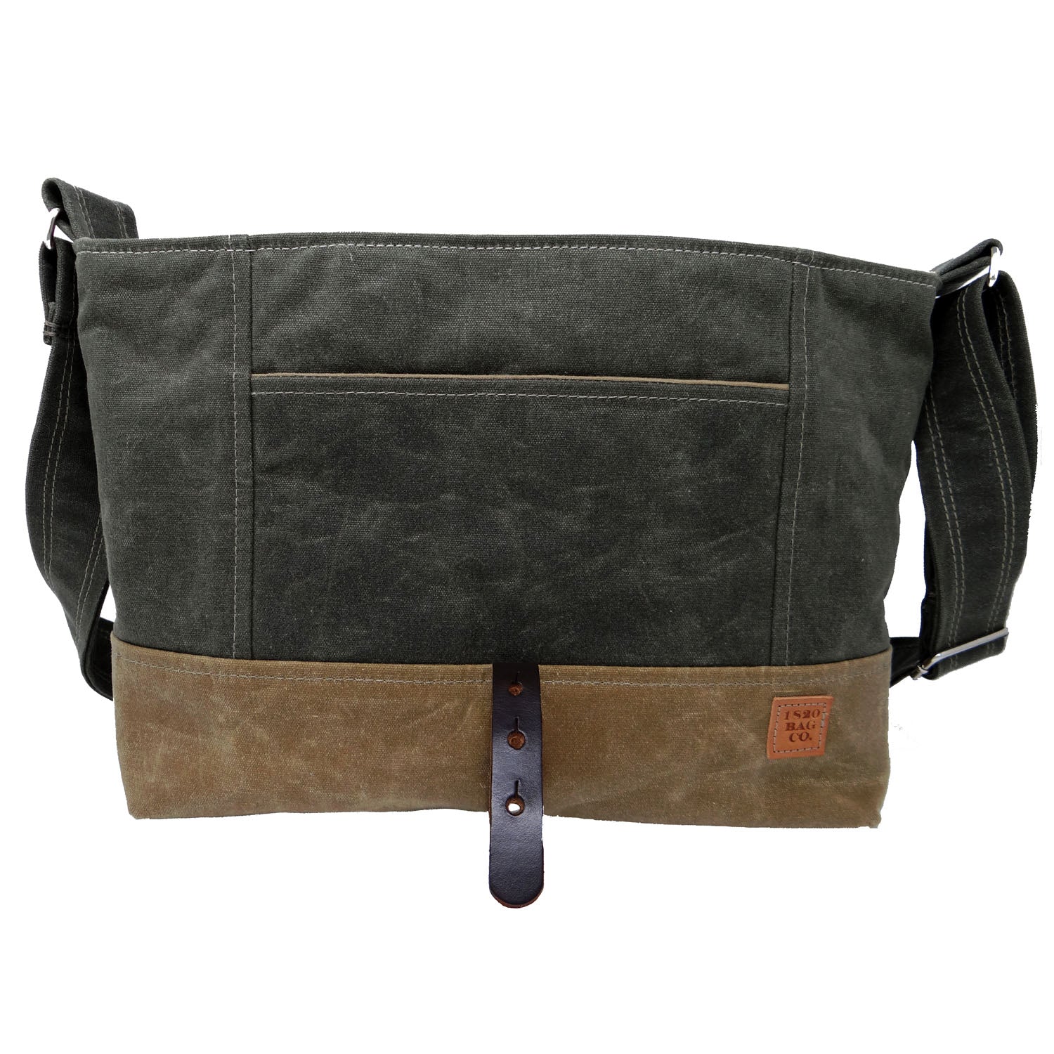 Sanford Waxed Canvas Messenger Bag | Handmade Laptop &amp; Crossbody Bag