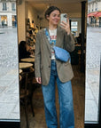 Hendry Sling Bag - Blue Leather