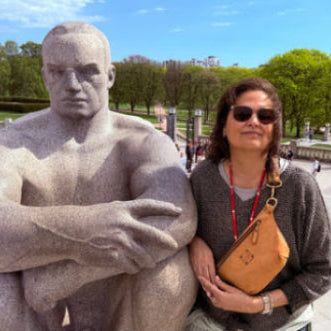 Visiting the Frogner Park in Oslo Norway. 