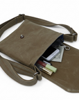 Hobe Waxed Canvas Crossbody Satchel – Lightweight Everyday Bag for Travel & Daily Use