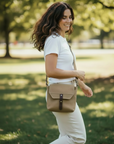 Hobe Waxed Canvas Crossbody Satchel – Lightweight Everyday Bag for Travel & Daily Use