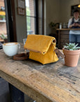 Stuart Zippered Waxed Canvas Fold-over Bag