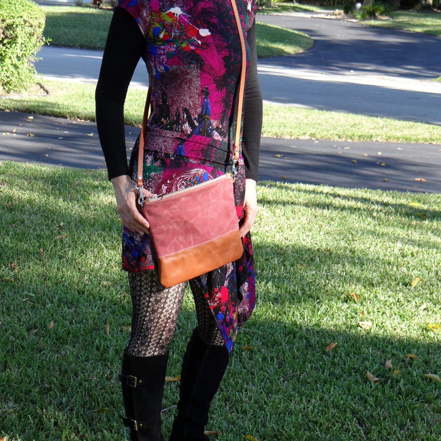 Sanibel Waxed Canvas &amp; Leather Crossbody - 1820 Bag Co.