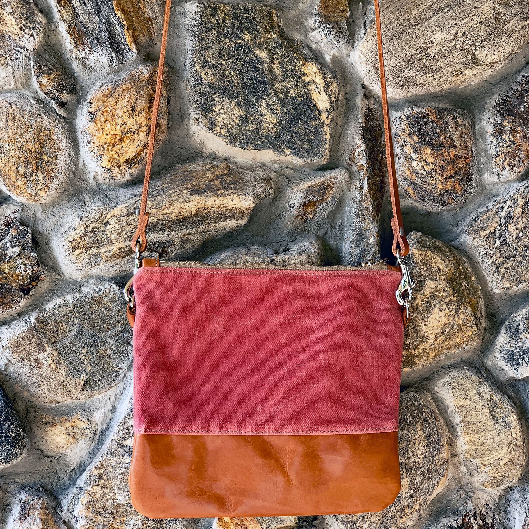 Sanibel Waxed Canvas &amp; Leather Crossbody - 1820 Bag Co.