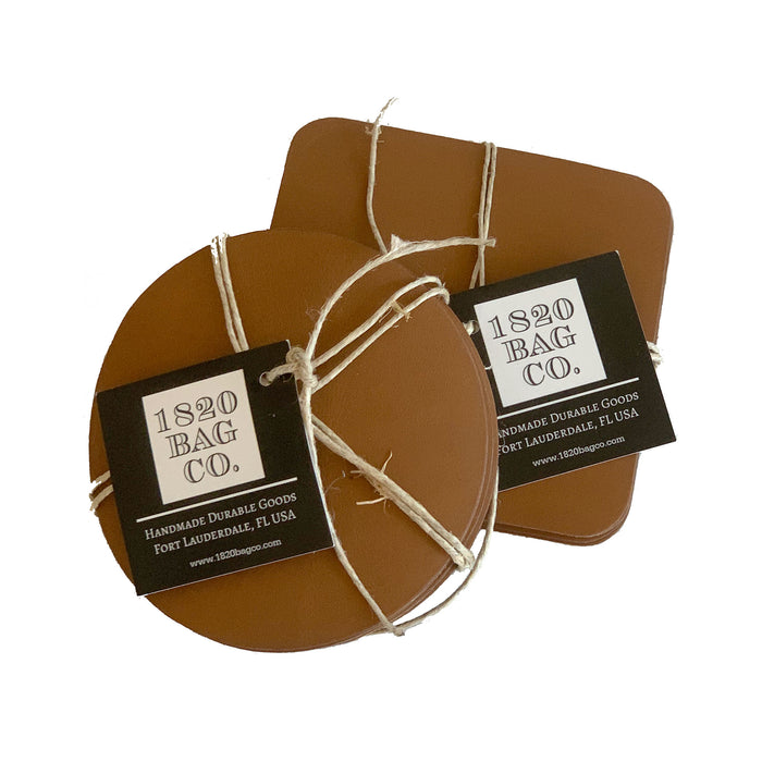 Leather Coasters - Set of Four
